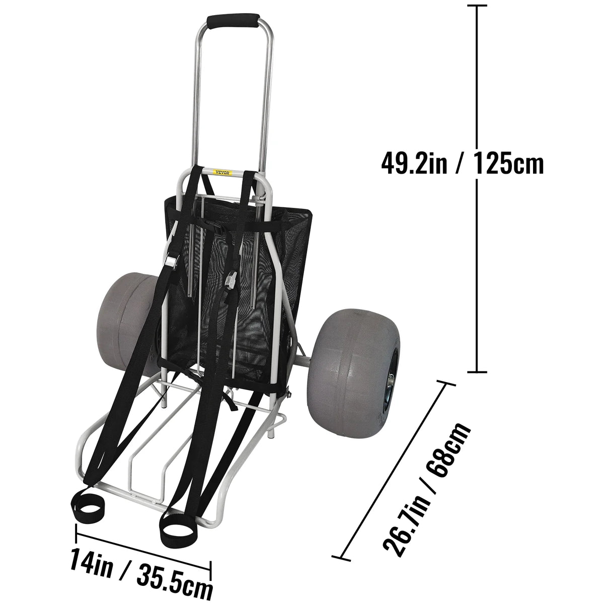 Folding Beach Cart with 12" TPU Balloon Wheels I242