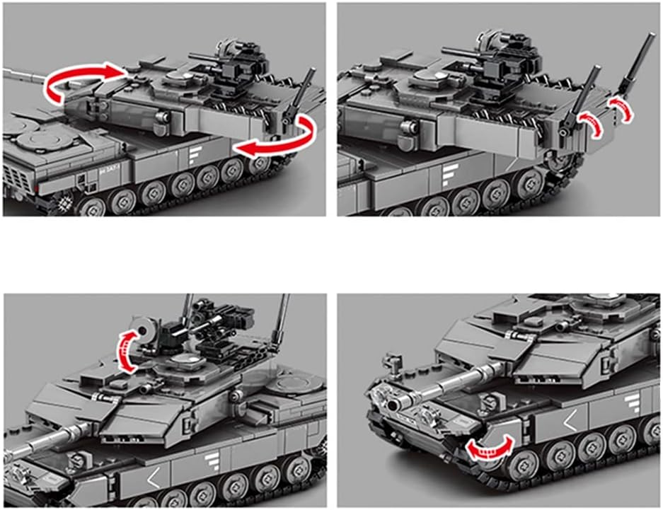 Army Tank Building Block 898 PCS with 4 Soldier Figures Y582022