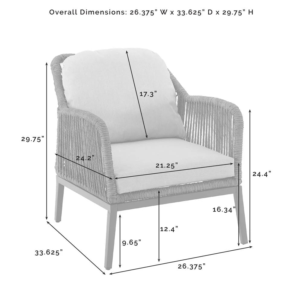 Gray Brown Wicker Outdoor Armchair Set M182