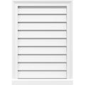 22x22W x 42x22H Vertical Surface Mount PVC Gable Vent with Brickmould K13188