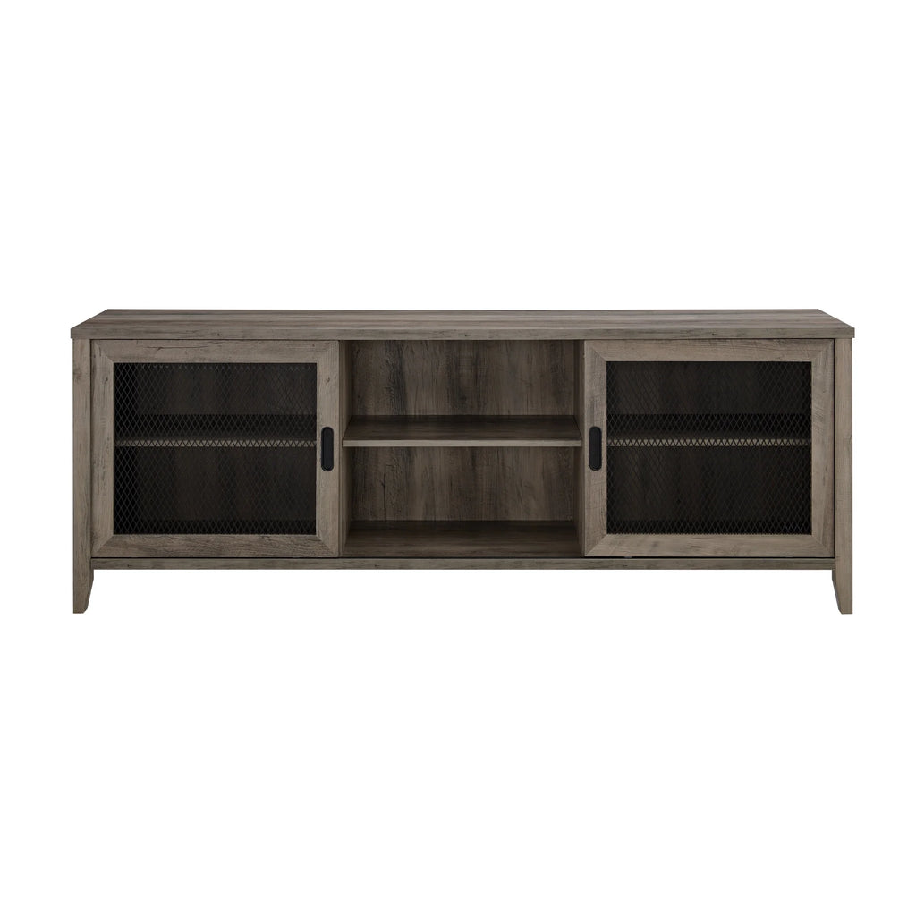 Grey Wash Sliding Door TV Stand Y503