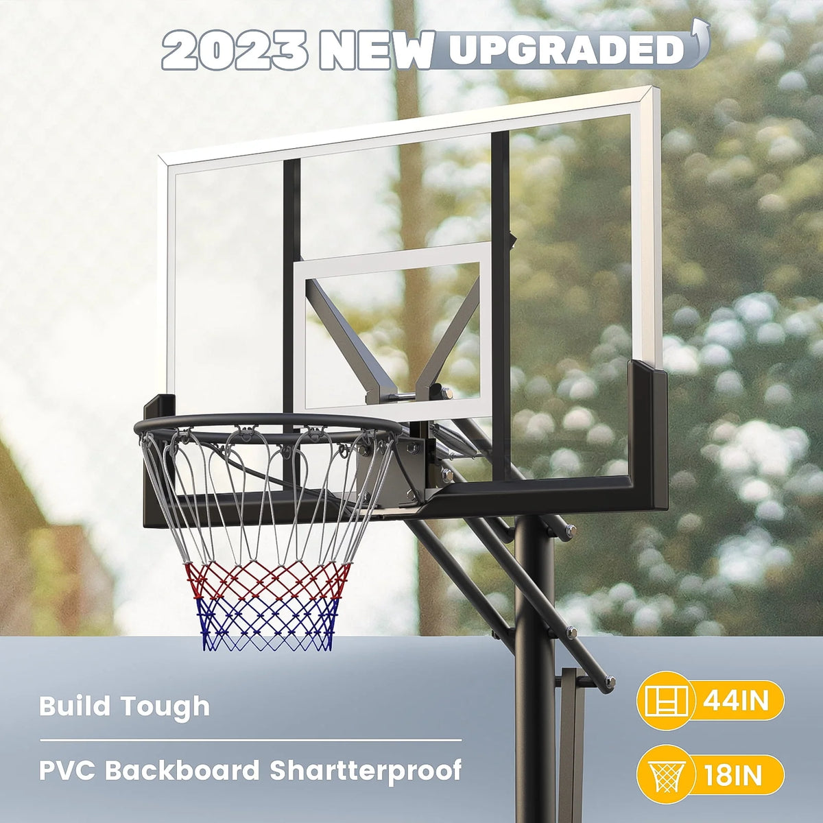 Portable Basketball Hoop & Goal with Height Adjusted 7.6 - 10 ft S8942