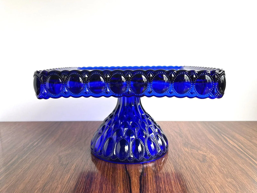 Cobalt Blue Square Cake Plate Stand Z58659