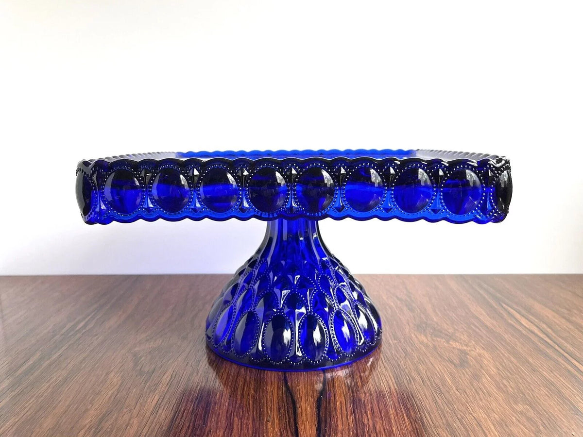 Cobalt Blue Square Cake Plate Stand Z58659