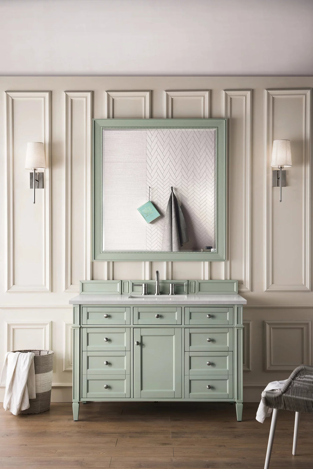 Sage Green Rectangular Mirror L3377
