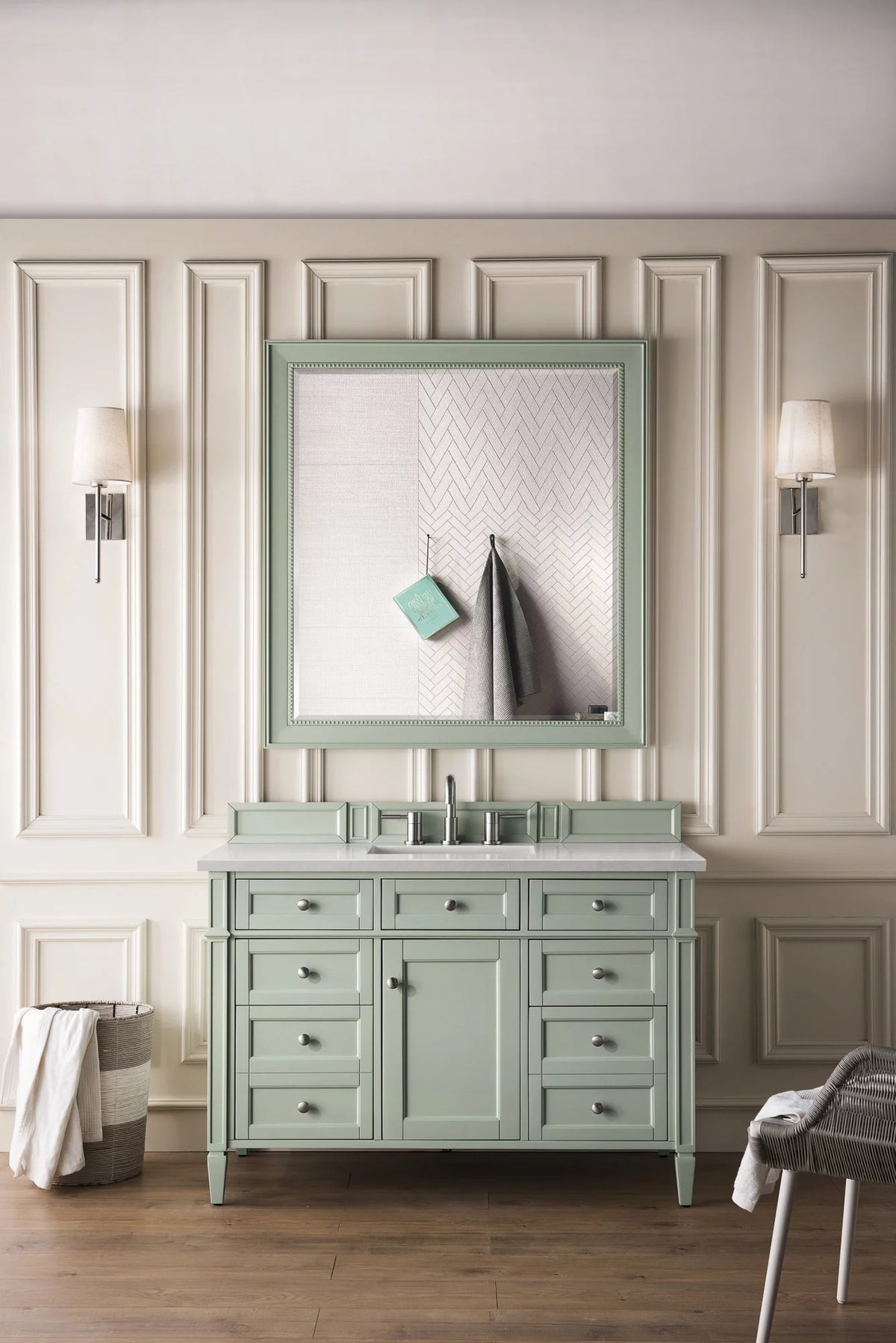 Sage Green Rectangular Mirror L3377