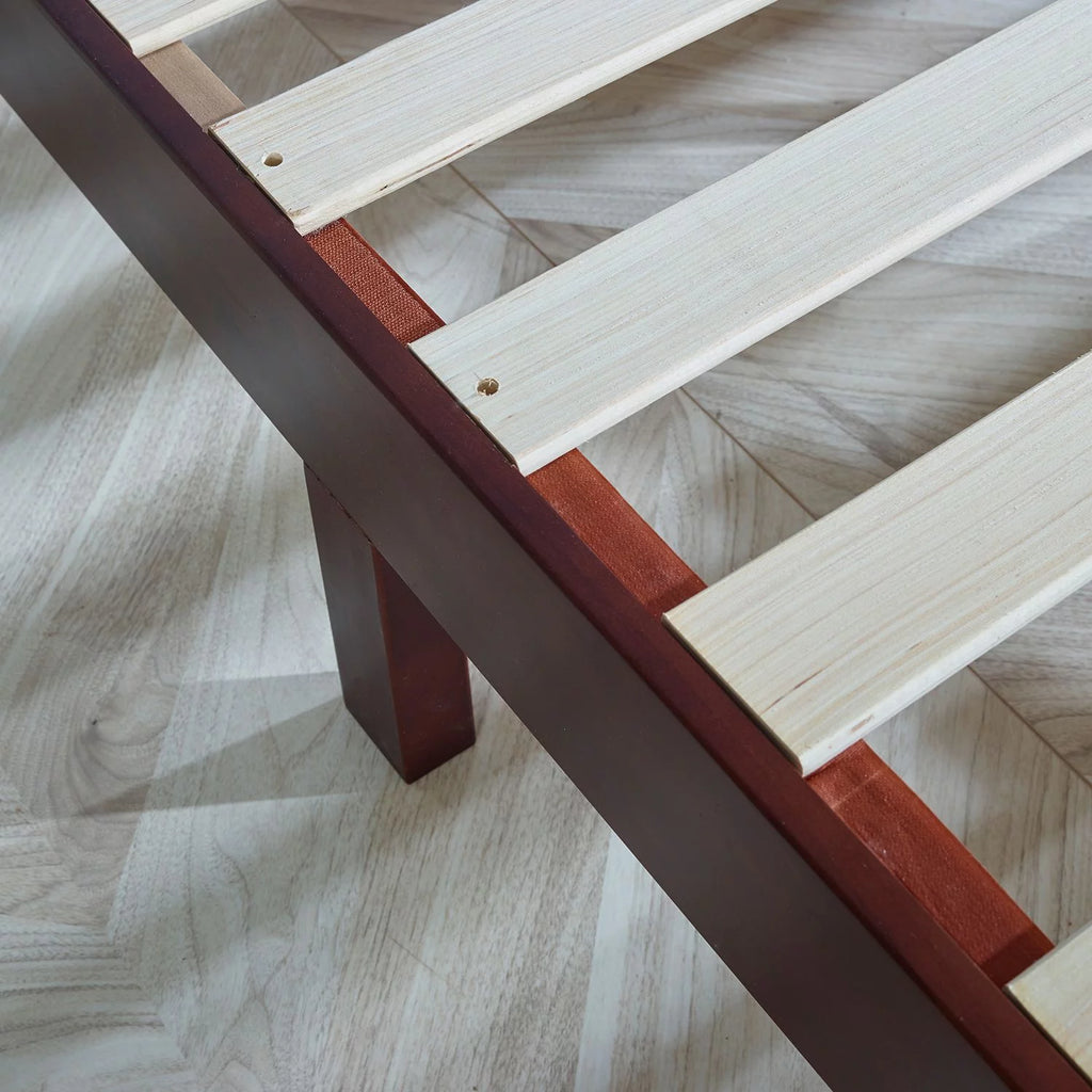 Full Size 12 Inch Solid Wood Platform Bed with Under Bed Storage A566109