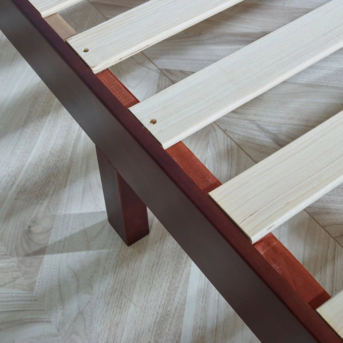 Full Size 12 Inch Solid Wood Platform Bed with Under Bed Storage A566109