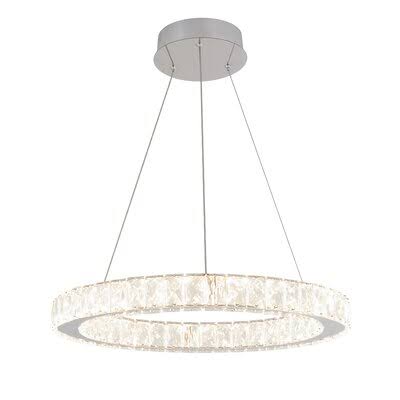 1 Light LED Drum Chandelier A208087