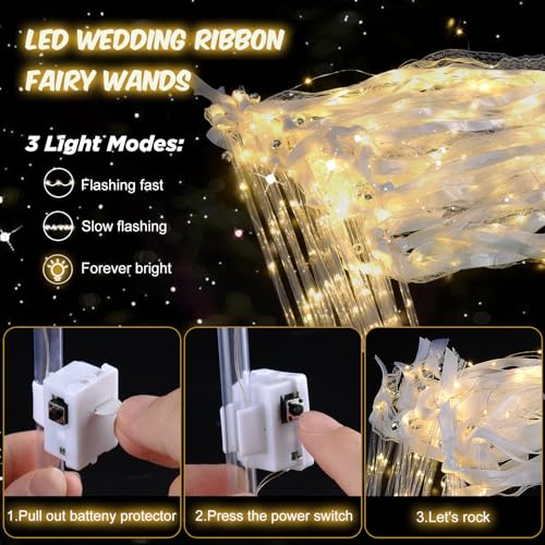 100PCS Light up Wands with 3 Colorful Flashing Modes S14477