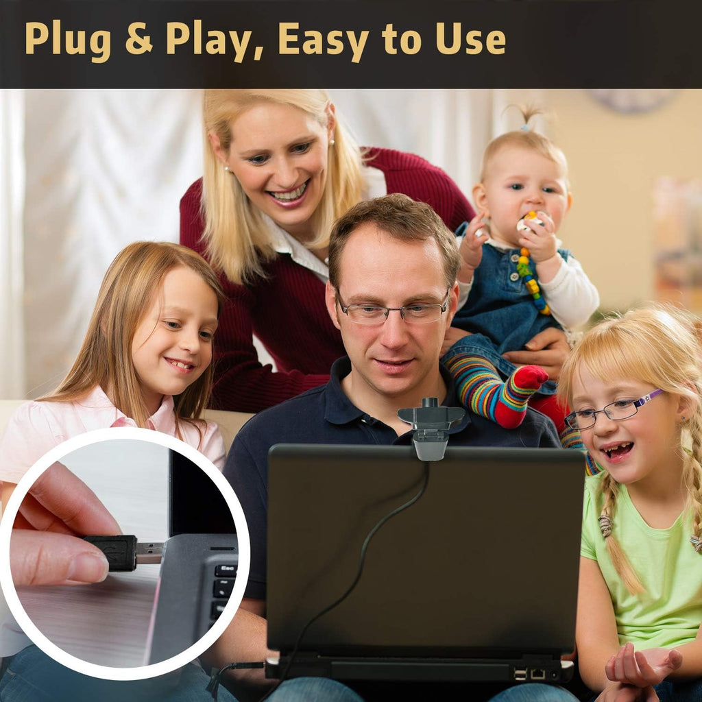 1080P HD Webcam with Microphone, USB PC Camera N748206