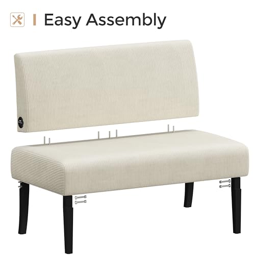 Beige Corduroy Armless Loveseat Futon I193