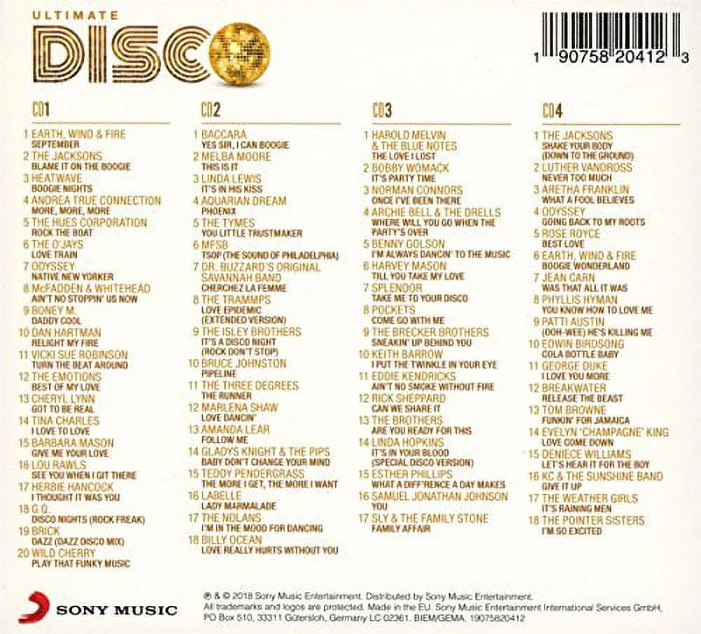 Ultimate Disco Electronica CD D1644
