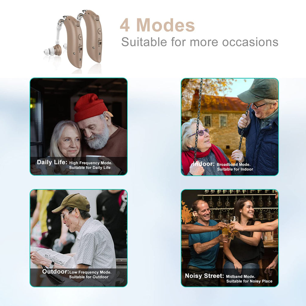 Rechargeable Digital Hearing Amplifier with Noise Cancelling and Volume Control W92542