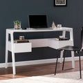 White Writing Desk with Storage L752746