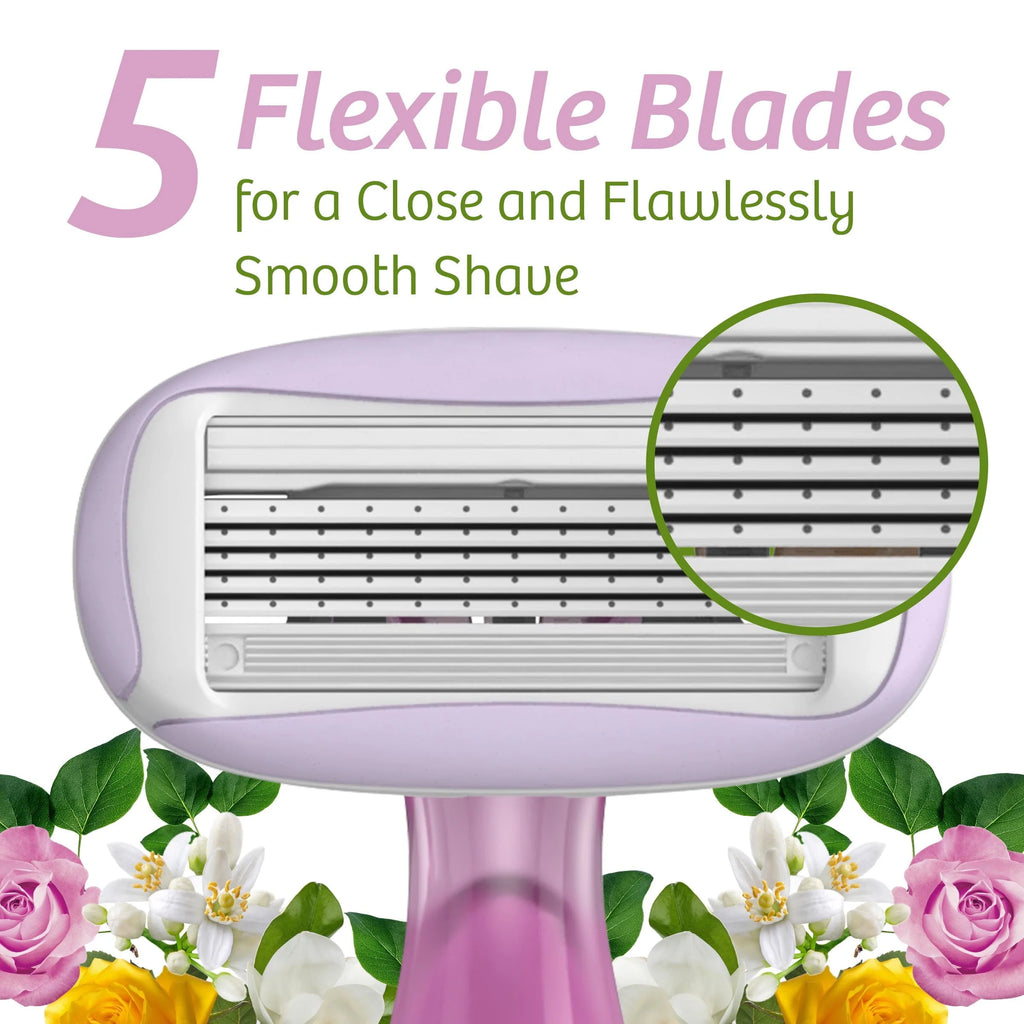 2 Count 5-Blade Scented Disposable Razors S3613