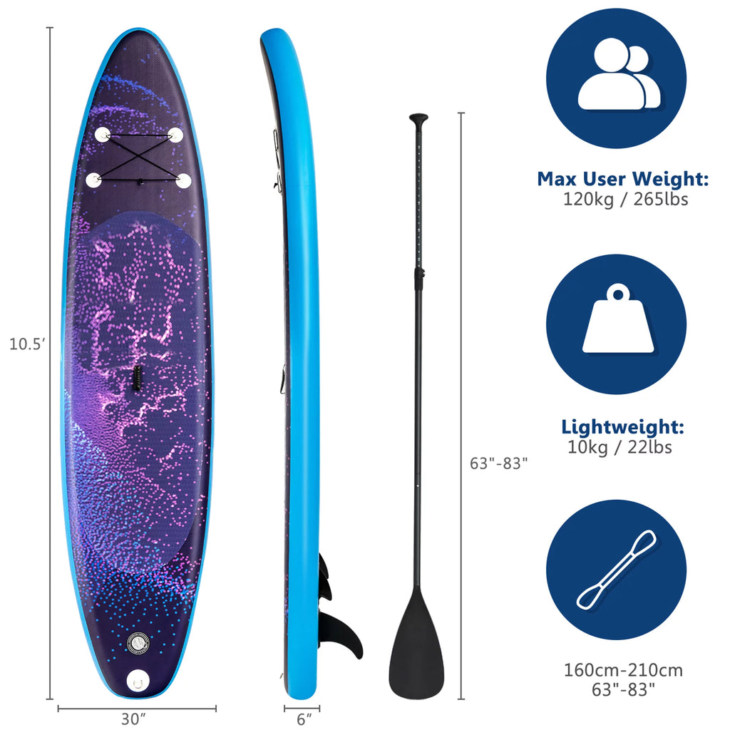 10.5 ft Inflatable Stand-Up Paddle Board Non-Slip Deck Z134