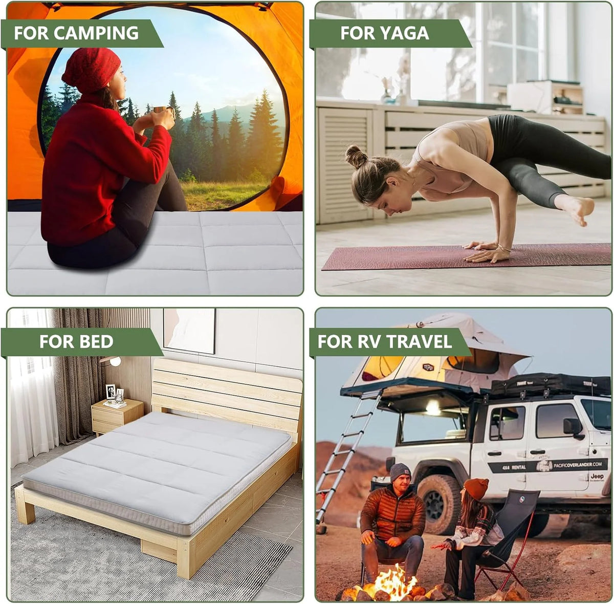 Japanese Floor Futon Mattress, Foldable Roll Up Sleeping Pad J465635