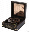 Sundial Compass with Black Wooden Case Brass Sundial S9684