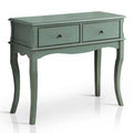 Antique Teal 2 Drawer Cabinet Z284