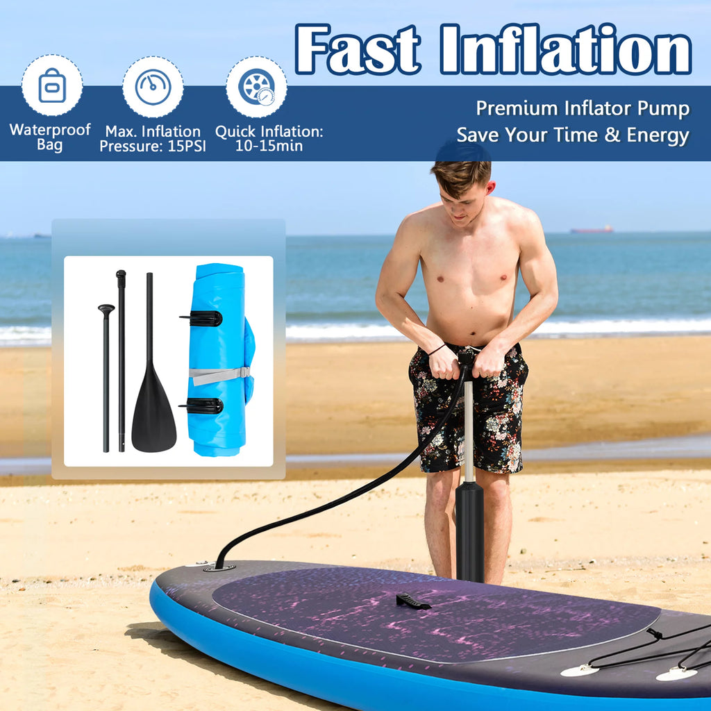 10.5 ft Inflatable Stand-Up Paddle Board Non-Slip Deck Z134