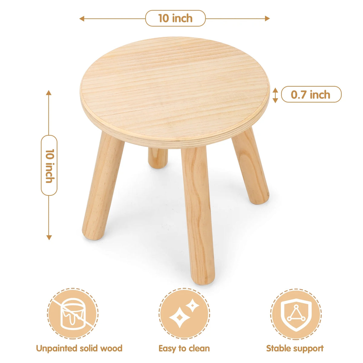 Solid Wood Kids Step Stools 2 Pack A1427