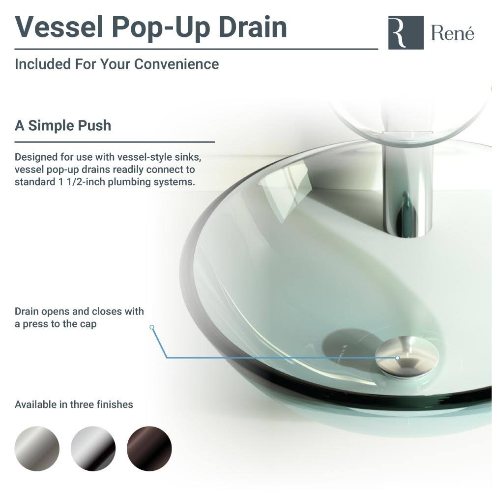 Glass Vessel Bathroom Sink with Vessel Faucet U302149