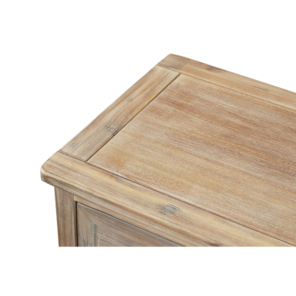 Rustic Storage Cabinet with 2-Drawers and 4 Fabric Basket Dark Brown R5080
