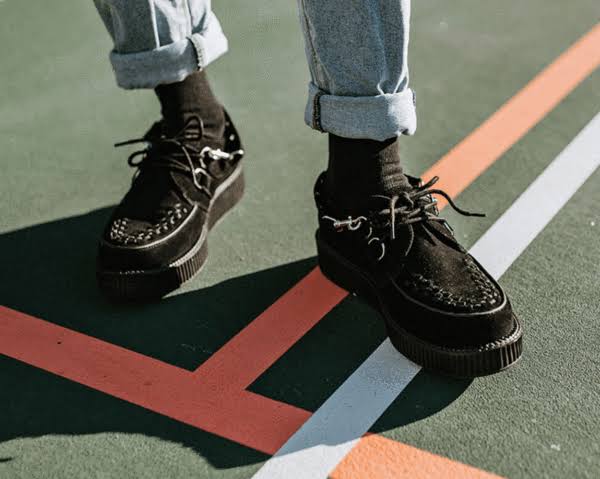 Black Suede Low Creeper Z79058