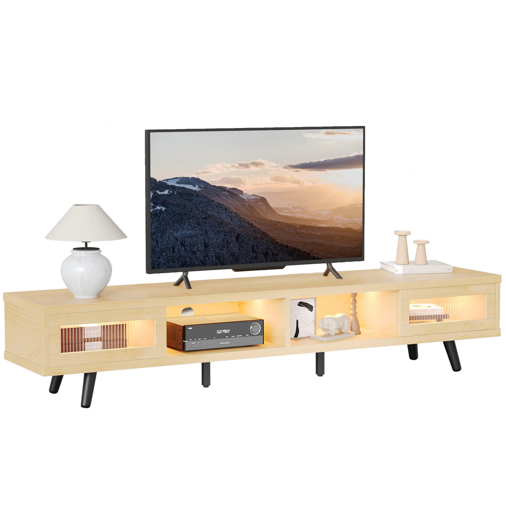 70 LED TV Stand with Sliding Glass Door L9630