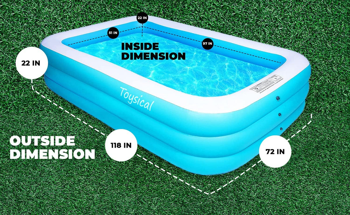 Inflatable Family Pool with Pump V52502