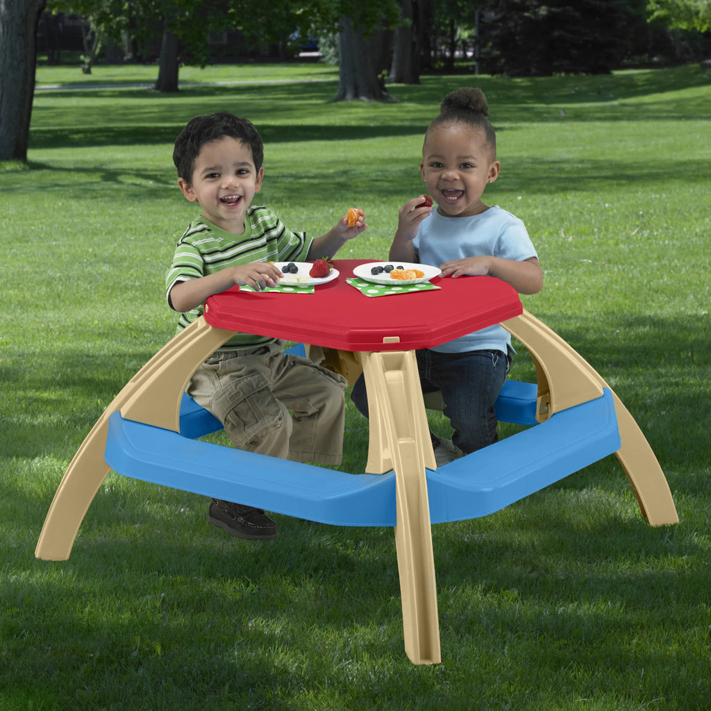 Kids Indoor Outdoor Picnic Table Seats 4 R720915