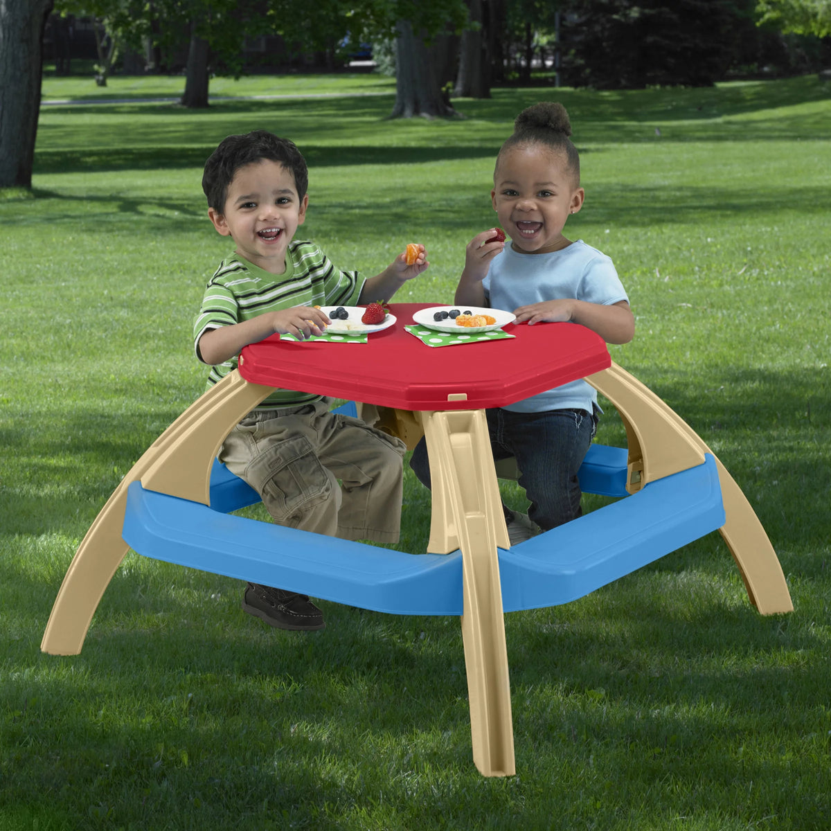Kids Indoor Outdoor Picnic Table Seats 4 R720915