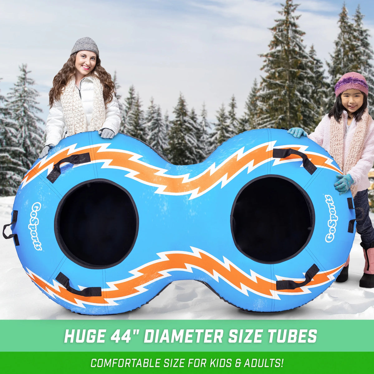 Retro 2 Person Snow Tube with Canvas Cover E743
