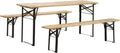 6' Portable Wooden Picnic Table and Bench Set X9403