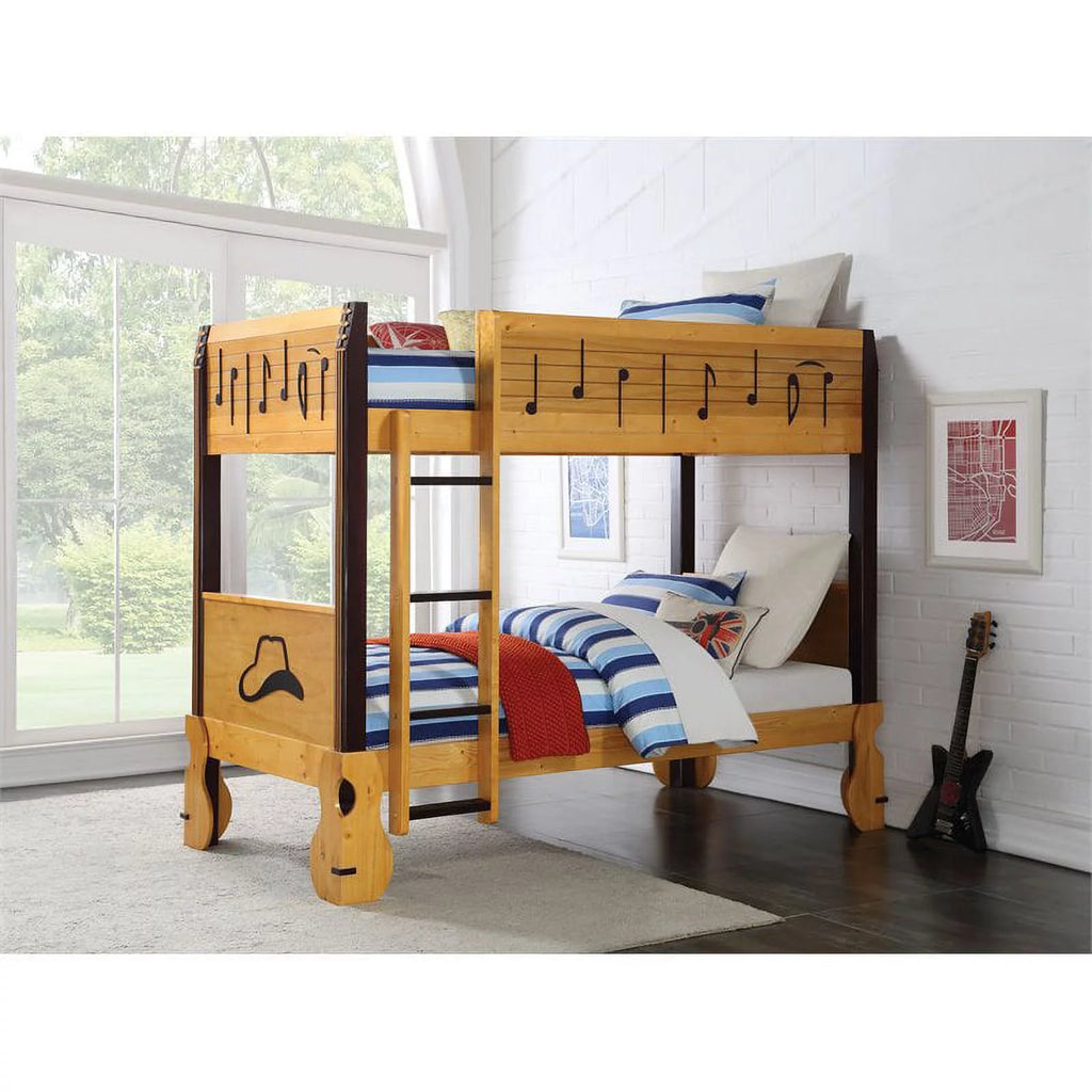 Twin Bunk Bed Honey Oak Espresso O5263