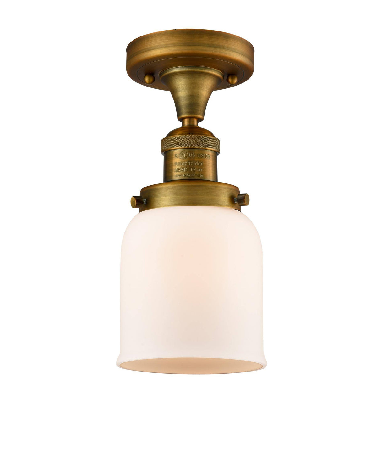 Small Bell 1 Light Semi-Flush Mount A858