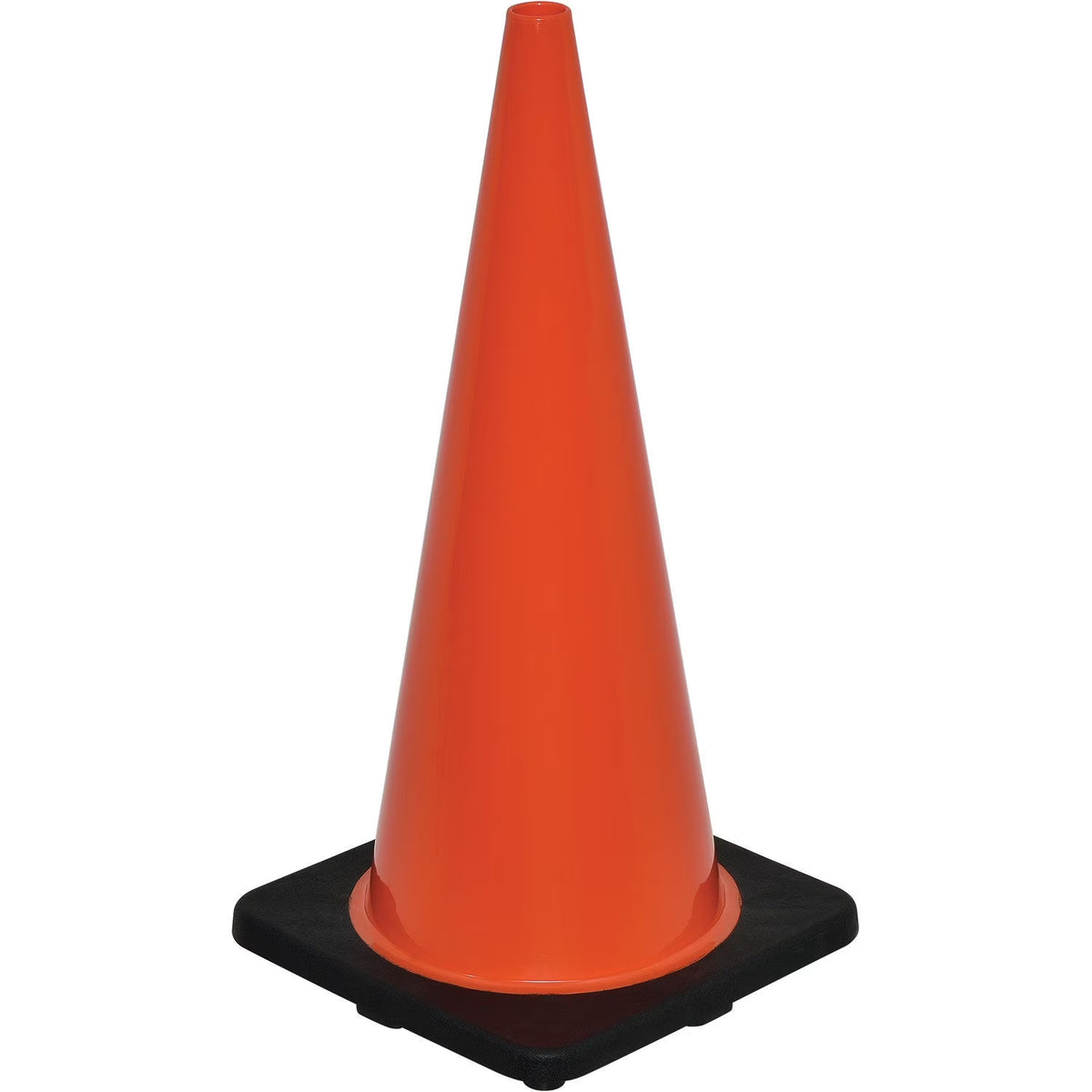 28" Non-Reflective Traffic Cone with Black Base V76233