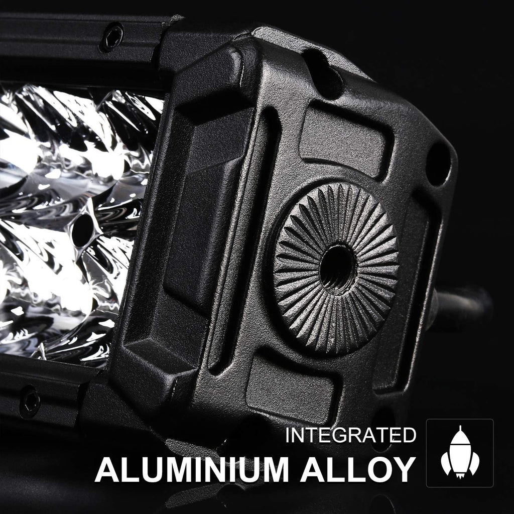 LED Light Bar 8 Inch Double Row 120W 12000LM Spot Flood Combo Off Road Lights Xenon White IP68 Waterproof Driving Light, 2Pcs F2478