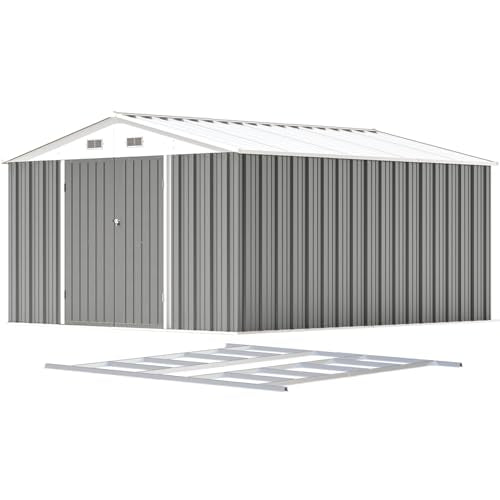 Brown Metal Outdoor Storage Shed I291720
