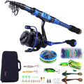 Carbon Fiber Telescopic Fishing Rod and Reel Combo with Carrying Case R88430