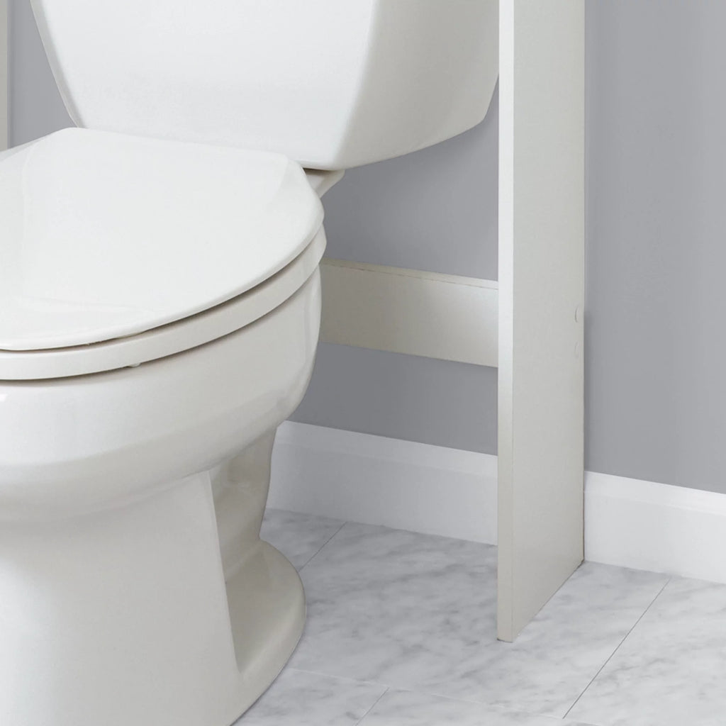 White Bathroom Spacesaver with Cabinet and 3 Shelves F10077