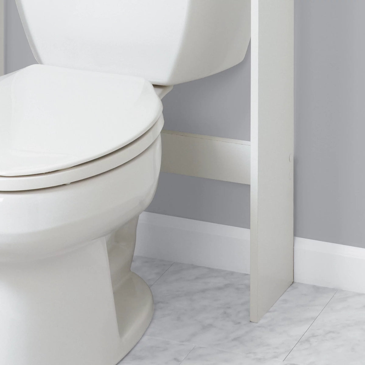 White Bathroom Spacesaver with Cabinet and 3 Shelves F10077