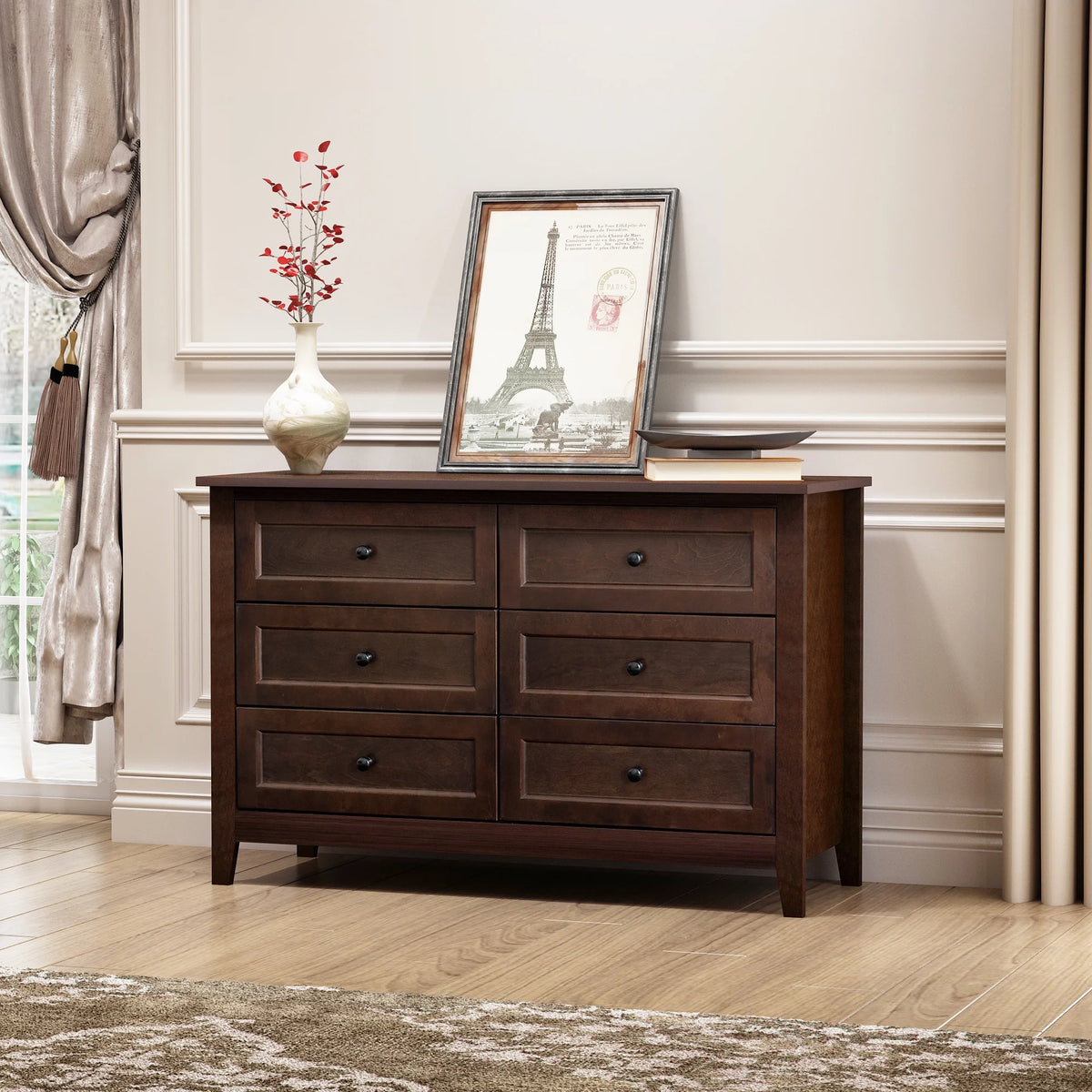 6 Drawer Wood Dresser H259229