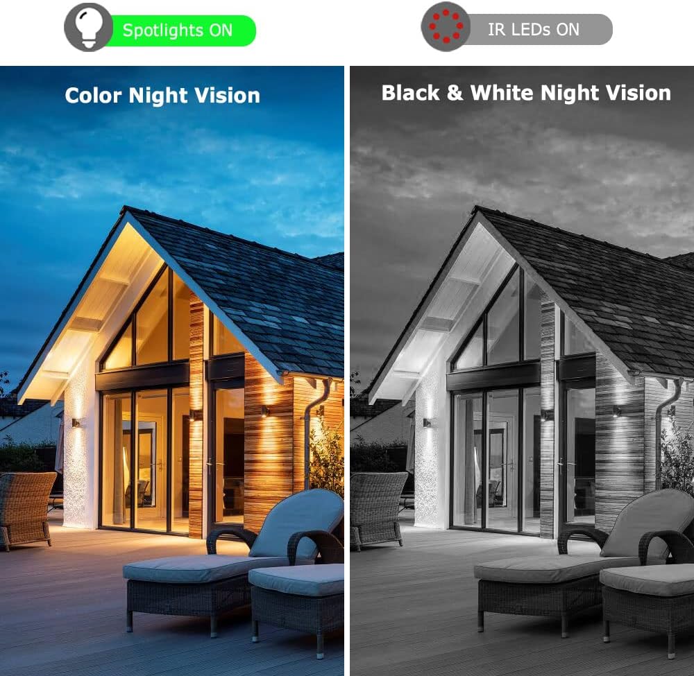 Outdoor WiFi IP Security Camera with Floodlight and Color Night Vision T30812