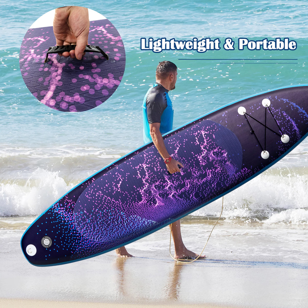 10.5 ft Inflatable Stand-Up Paddle Board Non-Slip Deck Z134