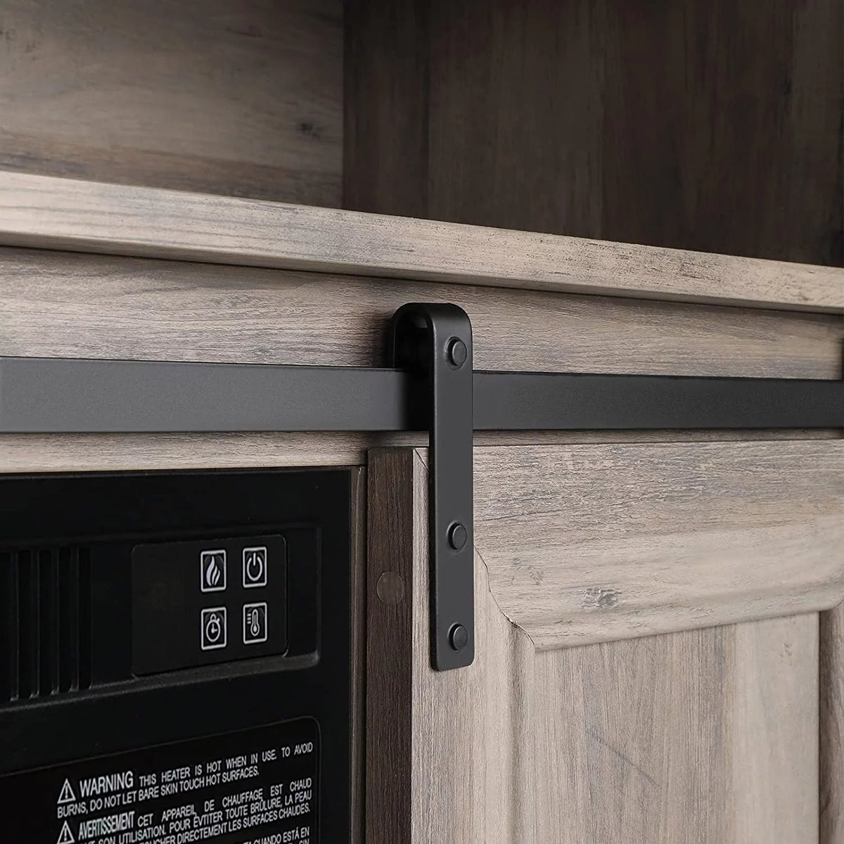 58 TV Stand with Electric Fireplace, Gray B533