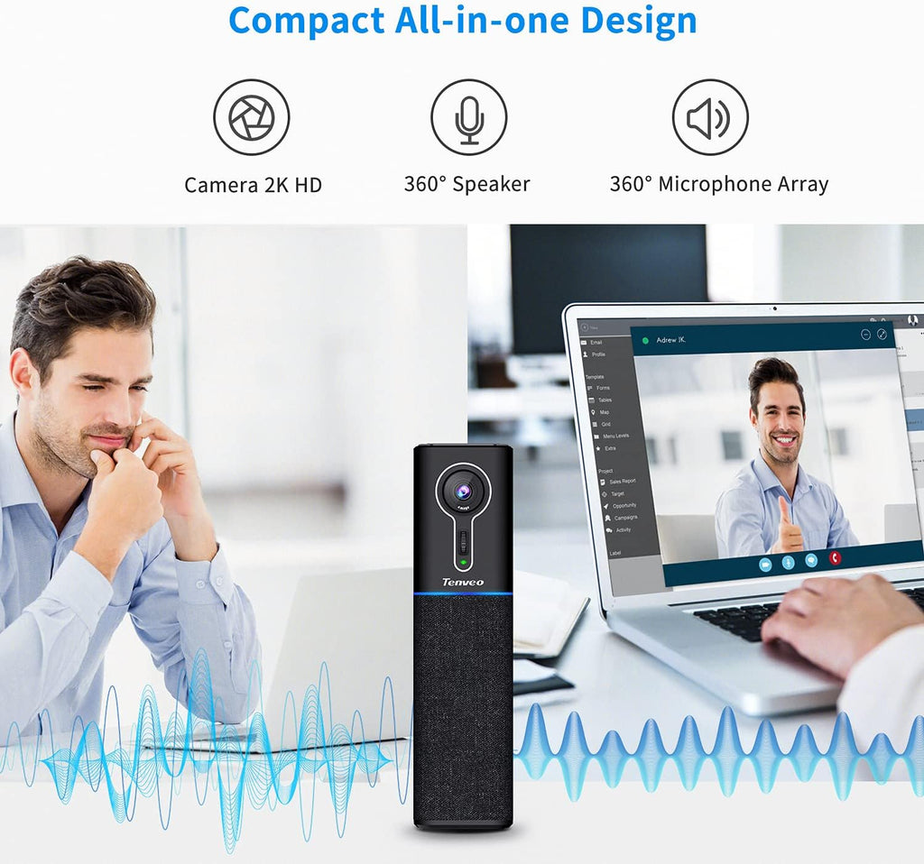2K HD AI Conference Camera with Speaker and Microphone F5994