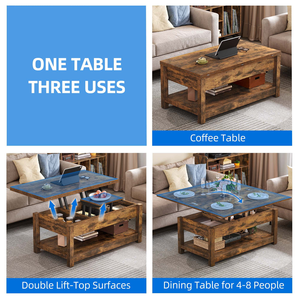 Lift Top Coffee Table with Storage P4271