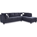 Black Microsuede Sectional X129384